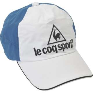 男子的高尔夫球盖子RAIN FORCER LIGHT雷恩盖子(均一尺码:帽子周围55～57cm/白×蓝色)QGBNJC00