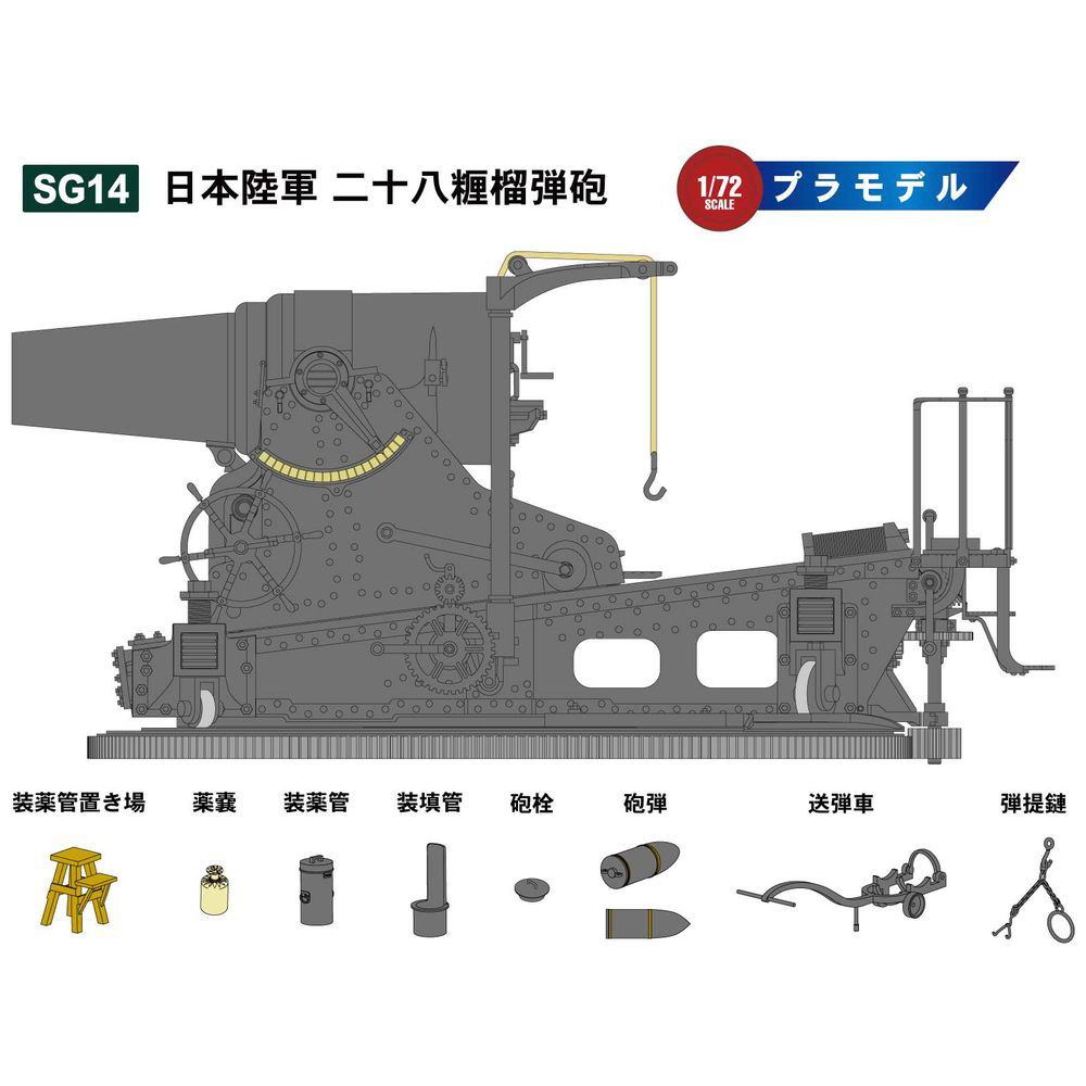 1/72 日本陸軍 二十八糎榴弾砲 ピットロード｜PIT-ROAD 通販 | ビックカメラ.com