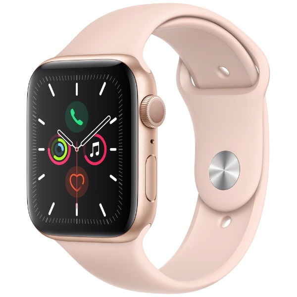 Apple Watch Series 5（GPSモデル）- 44mm ゴールドアルミニウムケースとスポーツバンド ピンクサンド - S/M u0026 M/L  MWVE2J/A 【処分品の為、外装不良による返品・交換不可】