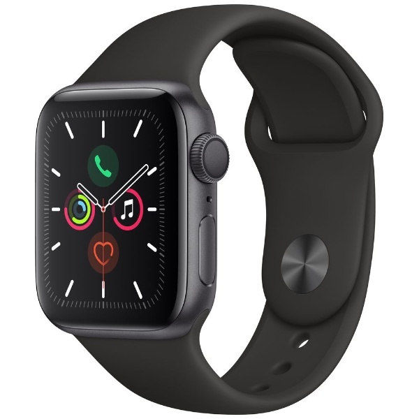 Apple Watch Series 5（GPSモデル）- 40mm スペースグレイアルミニウムケースとスポーツバンド ブラック - S/M   M/L MWV82J/A アップル｜Apple 通販 | ビックカメラ.com
