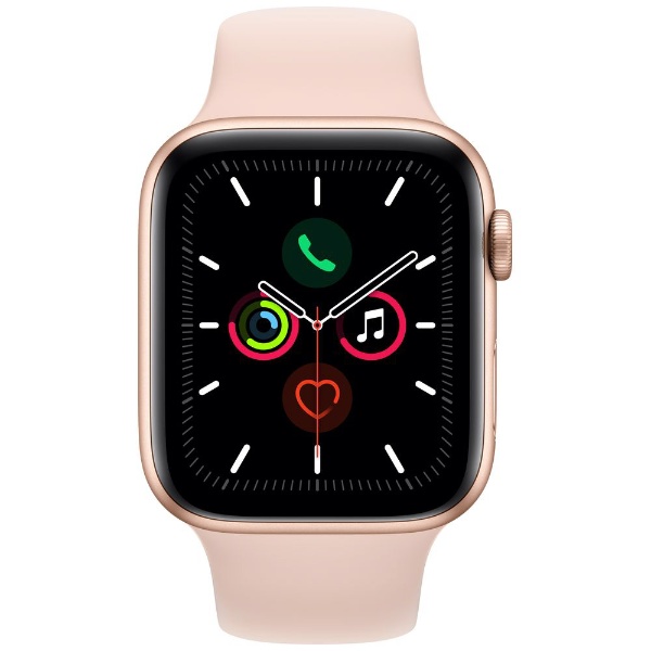 Apple Watch Series 5（GPS + Cellularモデル）- 44mm ゴールドアルミニウムケースとスポーツバンド ピンクサンド  - S/M & M/L MWWD2J/A 【処分品の為、外装不良による返品・交換不可】