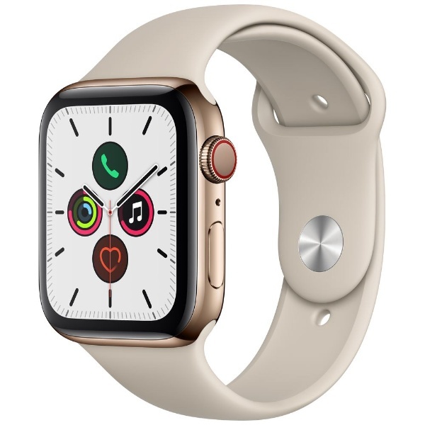 Apple Watch Series 5（GPS Cellularモデル）- 44mm ゴールドステンレススチールケースとスポーツバンド ストーン  S/M  M/L MWWH2J/A [Series5 /スポーツバンド /44mm /GPS /ステレンススチール] アップル｜Apple 通販 