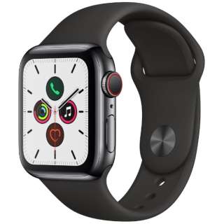 Apple Watch Series 5iGPS + Cellularfj- 40mm Xy[XubNXeXX`[P[XƃX|[coh ubN - S/M & M/L MWX82J/A yïׁAOsǂɂԕiEsz