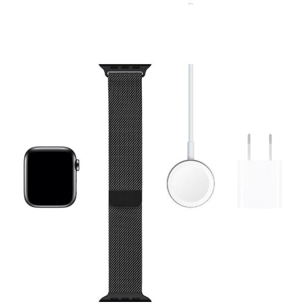 Apple Watch Series 5（GPS + Cellularモデル）- 40mm スペースブラックステンレススチールケースとミラネーゼループ  スペースブラック MWX92J/A 【処分品の為、外装不良による返品・交換不可】