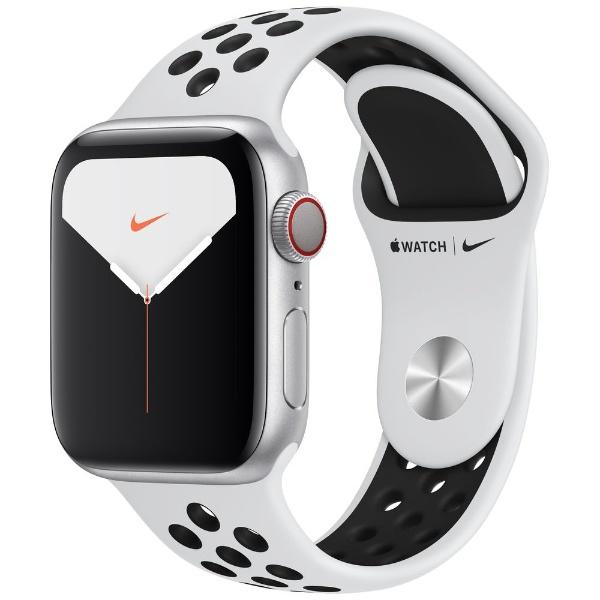 ビックカメラ.com - Apple Watch Nike Series 5（GPS + Cellularモデル）- 40mm  シルバーアルミニウムケースとNikeスポーツバンド ピュアプラチナム/ブラック - S/M & M/L MX3C2J/A  【処分品の為、外装不良による返品・交換不可】