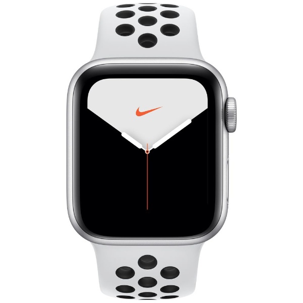 Apple Watch Nike Series 5（GPS + Cellularモデル）- 40mm  シルバーアルミニウムケースとNikeスポーツバンド ピュアプラチナム/ブラック - S/M & M/L MX3C2J/A シルバーアルミニウムケース  【処分品の為、外装不良による返品・交換不可】