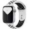 Apple Watch Nike Series 5(ＧＰＳ+Cellular型号)-44mm银铝包和Nike运动带纯的白铂/黑色-S/M&M/L MX3E2J/A银铝包[，为处分品，出自外装不良的退货、交换不可能]