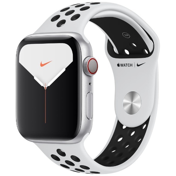 Apple Watch Nike Series 5（GPS Cellularモデル）- 44mm シルバーアルミニウムケースとNikeスポーツバンド  ピュアプラチナム/ブラック S/M  M/L MX3E2J/A シルバーアルミニウムケース 【処分品の為、外装不良による返品・交換不可】 アップル ｜Apple 通販 ...