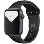 Apple Watch Nike Series 5(ＧＰＳ+Cellular型号)-44mm空间灰色铝包和Nike supotsubandoansurasaito/黑色-S/M&M/L MX3F2J/A空间灰色铝包