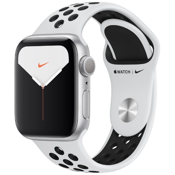 Apple Watch Nike Series 5（GPSモデル）- 40mm シルバーアルミニウムケースとNikeスポーツバンド  ピュアプラチナム/ブラック - S/M & M/L MX3R2J/A シルバーアルミニウムケース