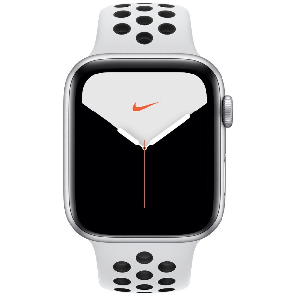 Apple Watch Nike Series 5（GPSモデル）- 44mm シルバーアルミニウムケースとNikeスポーツバンド  ピュアプラチナム/ブラック - S/M & M/L MX3V2J/A シルバーアルミニウムケース