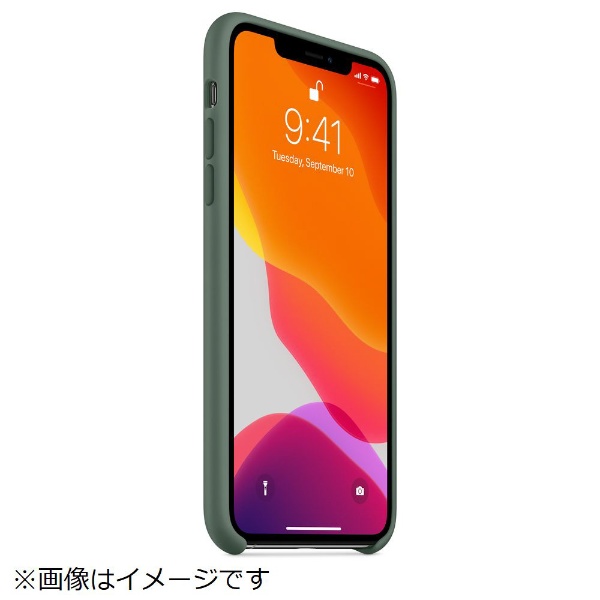 純正】iPhone 11 Pro Max シリコーンケース パイングリーン アップル