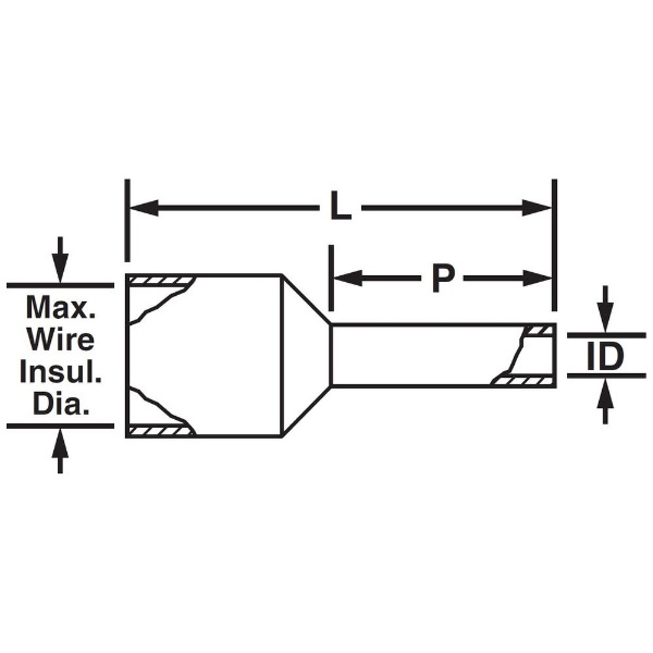 パンドウイット 絶縁付きフェルール端子(Single Wire、DIN規格) FSD76-10-D - 3