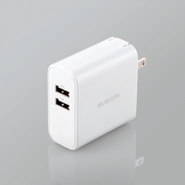 ޥUSBť󥻥ȥץ 4.8A USB-A᥹ ۥ磻 MPA-ACU05WH [2ݡ /Smart ICб]