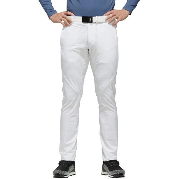 メンズ ゴルフパンツ キネティックパターン ソリッドストレッチパンツ(XOサイズ/ホワイト） GHV08