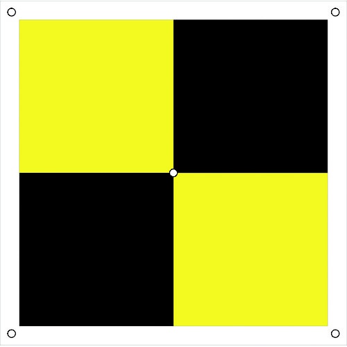 グリーンクロス ドローン用対空標識プラス型（黄黒） 6300001179