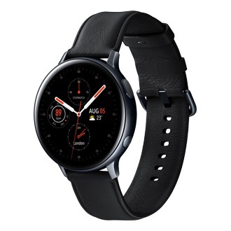 サムスン ウェアラブル端末 Galaxy Watch Active2 44mm ブラック（ステンレス） SM-R820NSKAXJP  【処分品の為、外装不良による返品・交換不可】