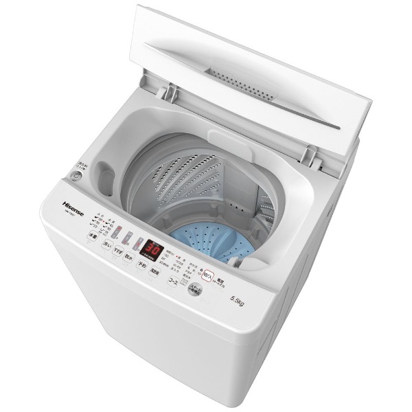 全自動洗濯機 ホワイト HW-T55D [洗濯5.5kg /乾燥機能無 /上開き]