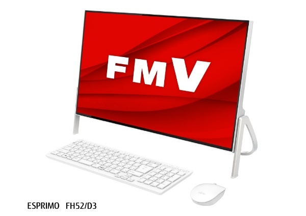 FMVF52D3W デスクトップパソコン FMV ESPRIMO FH52/D3 ホワイト [23.8型 /intel Celeron  /メモリ：4GB /SSD：512GB /2019年10月モデル] 富士通｜FUJITSU 通販