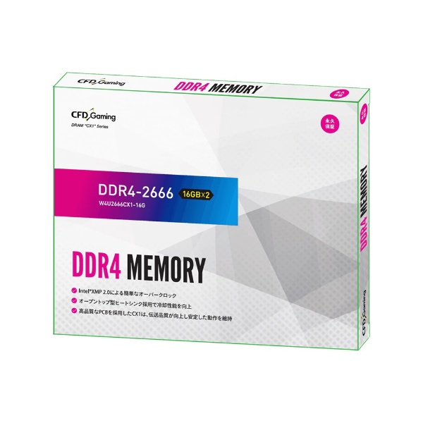 増設メモリ デスクトップ用 CFD Gaming W4U2666CX1-16G [DIMM DDR4 ...