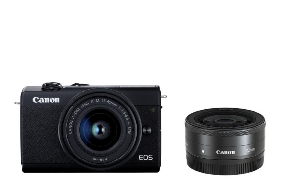 ビックカメラ.com - EOS M200 ミラーレス一眼カメラ ダブルレンズキット EOSM200BKWLK ブラック [ズームレンズ+単焦点レンズ]