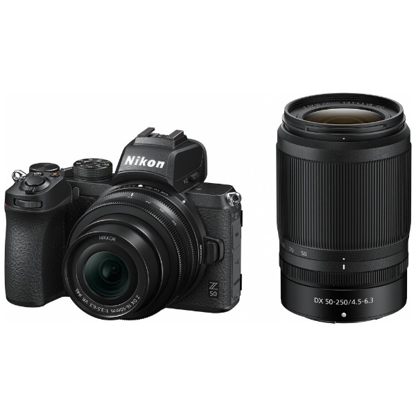 ビックカメラ.com - Nikon Z 50 ミラーレス一眼カメラ ダブルズームキット Z50WZ ブラック [ズームレンズ+ズームレンズ]