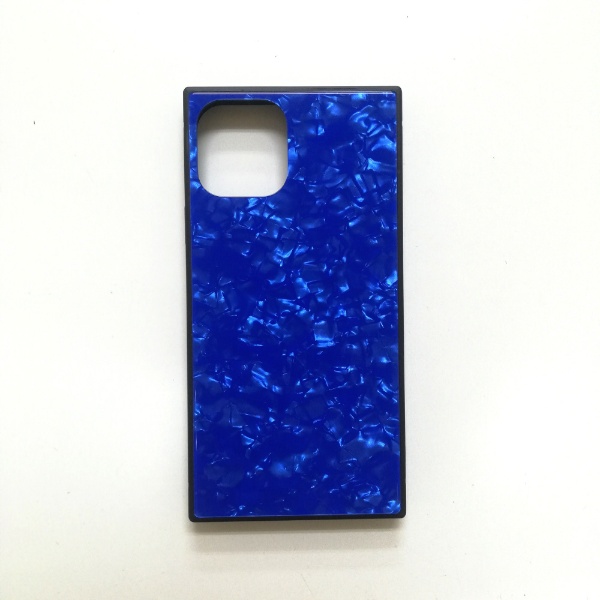  iPhone11 /XR SQガラスハイブリッドケース（シェル柄） AIC-SHE06-NEW61 ブルー