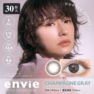 anvi UV香槟灰色(30张装)[envie/有色隐形眼镜/1日一次性隐形眼镜]