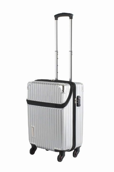  スーツケース 縦型トップオープン 34L TRAVELIST（トラベリスト）business topopen（ビジネストップオープン） ヘアラインシルバー 76-35044 [TSAロック搭載]
