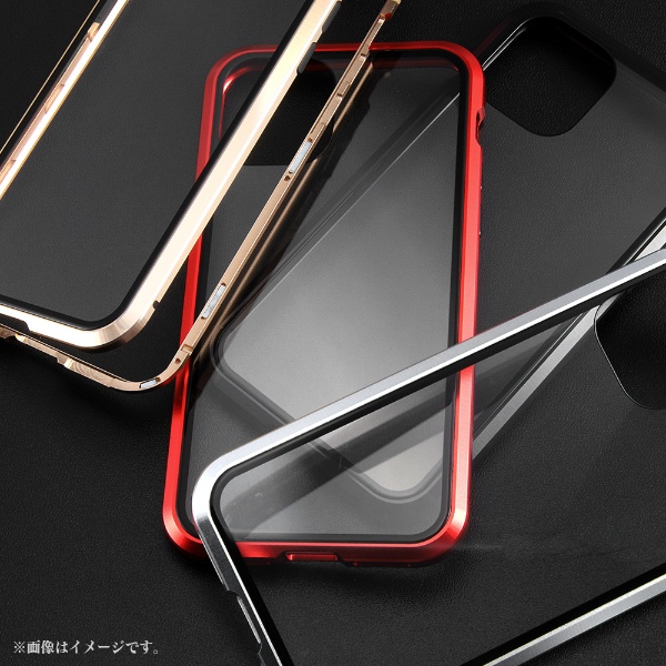 iPhone 11 Pro アルミ×ガラス マグネットケース/シルバー IS-P23AG1/SV
