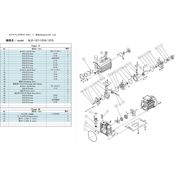 ULVAC GHD-101用メンテナンスキットB GHD-101 - 2