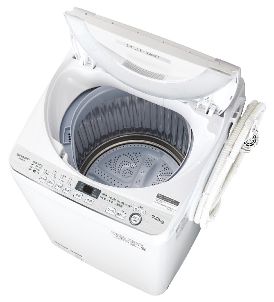 ES-GE7D-W 全自動洗濯機 ホワイト系 [洗濯7.0kg /乾燥機能無 /上開き
