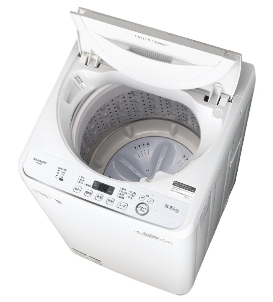 ES-GE5D-W 全自動洗濯機 ホワイト系 [洗濯5.5kg /乾燥機能無 /上開き