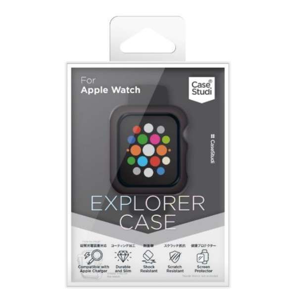 AppleWatch 44mm iSeries4jiSeries5j CaseStudi Explorer Cas Charcoal Black CSWTEX44CBK `R[ubN_1