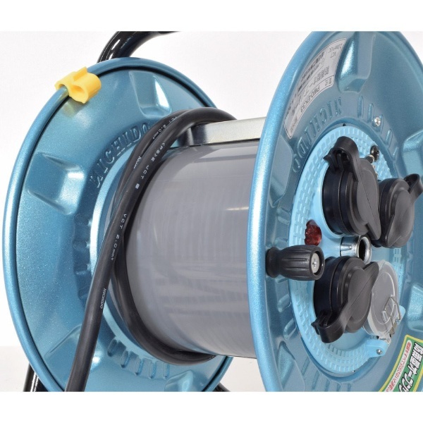 出色 日動 電工ドラム 防雨型LEDラインドラム 赤 漏電保護専用 30m NPWLEB33R 4866185