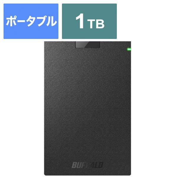 特売 バッファロー HD-TPA1U3-B ポータブルHDD ブラック 1TB