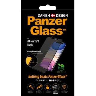 PanzerGlassipUOXj iPhone XR/11 Black@vCoV[i`h~j P2665JPN