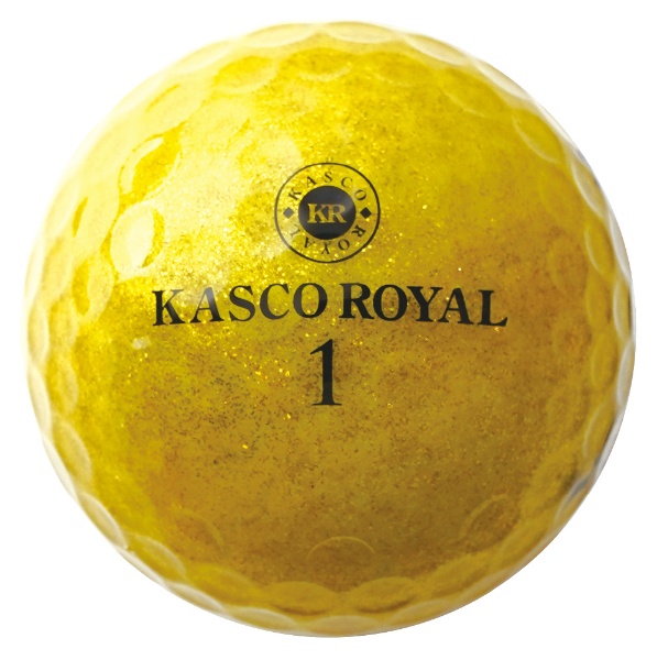ゴルフボール KASCO ROYAL 3《6球入り/ゴールド》 【返品交換不可 
