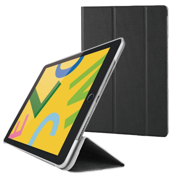 10.2インチ iPad（第9/8/7世代）用 フラップケース スリープ対応 ブラック TB-A19RWVBK