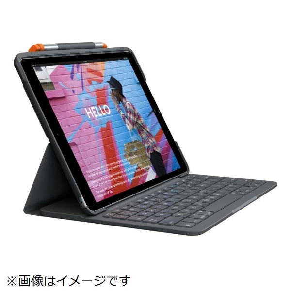 10.2インチ iPad（第7/8/9世代）用 キーボード一体型ケース SLIM FOLIO iK1055BK グラファイト