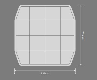 ランドブリーズPro.3 インナーマット(237×237cm/3kg） TM-643