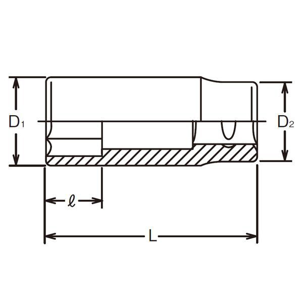 6305A-2.1/8 3/4インチ(19mm) 12角ディープソケット 2.1/8インチ 6305A