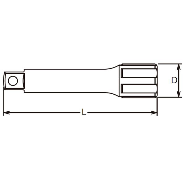 3760-500 3/8インチ(9.5mm) エクステンションバー 全長500mm 3760-500