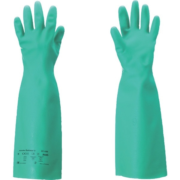 アンセル 耐溶剤作業手袋 アルファテック ソルベックス厚手ロング 37－185 Lサイズ 37-185-9 アンセル｜Ansell 通販 
