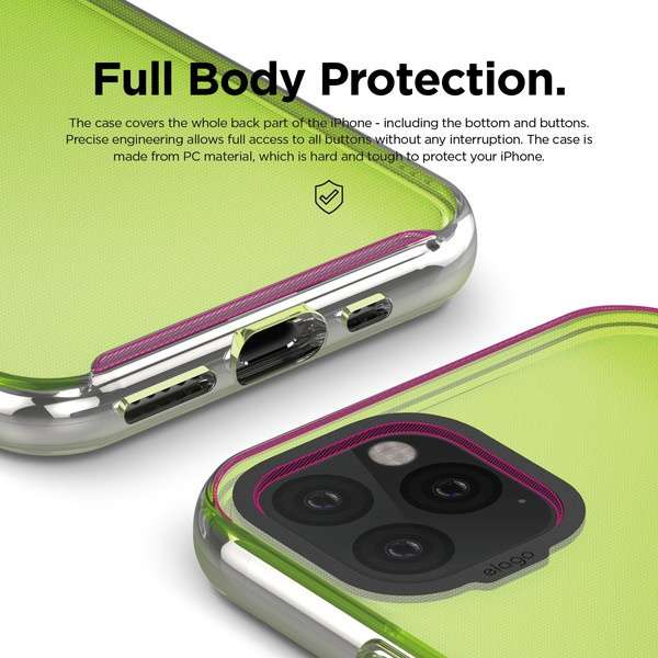 elago GS HYBRID CASE for iPhone11 Pro Max (Neon Yellow) lICG[ EL_IKLCSPTHB_NY yïׁAOsǂɂԕiEsz_4