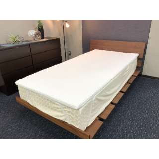 [现在装上使用的床上用品]低反论垫子短大衣(双尺寸/140×200×3cm/白)白DSTP191D