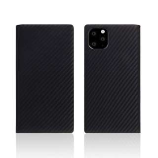 iPhone11 Pro  carbon leather case Black yïׁAOsǂɂԕiEsz