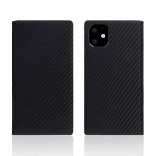 iPhone11 carbon leather case Black yïׁAOsǂɂԕiEsz