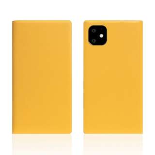 iPhone11 Calf Skin Leather Diary Yellow CG[ yïׁAOsǂɂԕiEsz