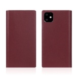 iPhone11 Calf Skin Leather Diary Burgundy o[KfB yïׁAOsǂɂԕiEsz